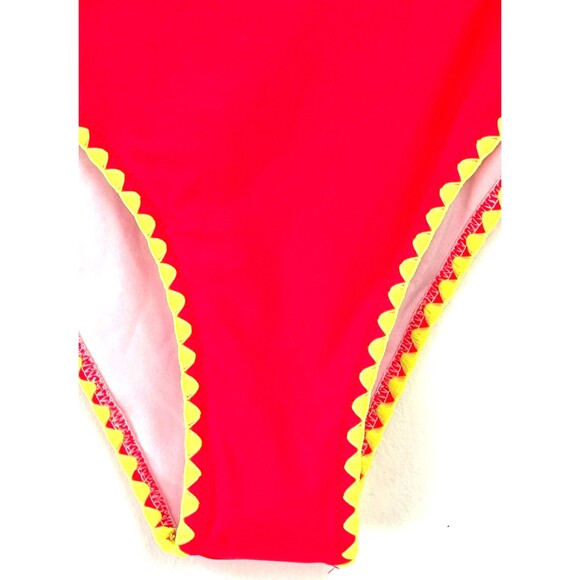 New Popvil Womens Colorblock Swimsuit Bottom Size XL Yellow Pink 1193H2 - Picture 7 of 12
